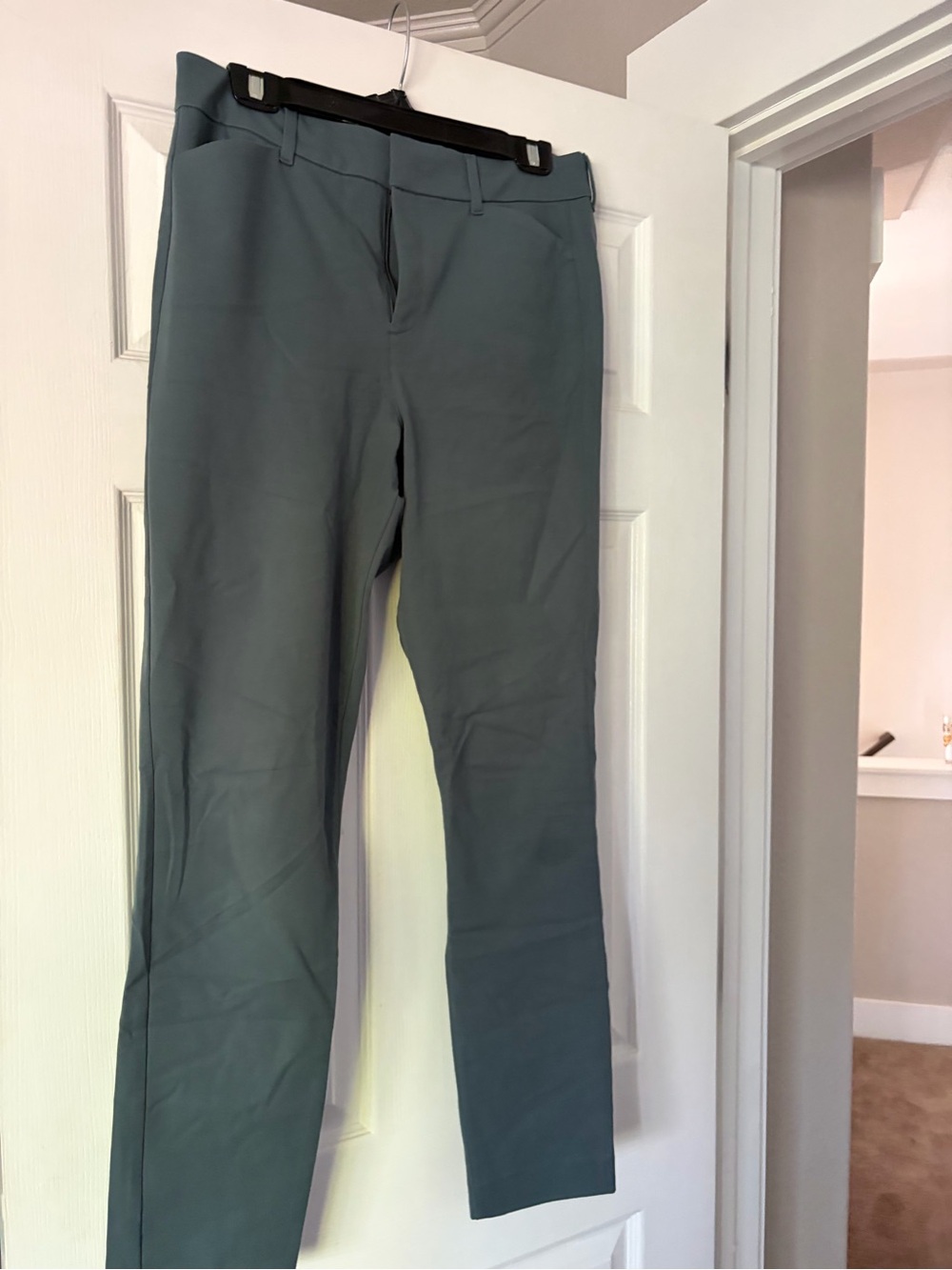 Tailored Stretch Pants in Teal
